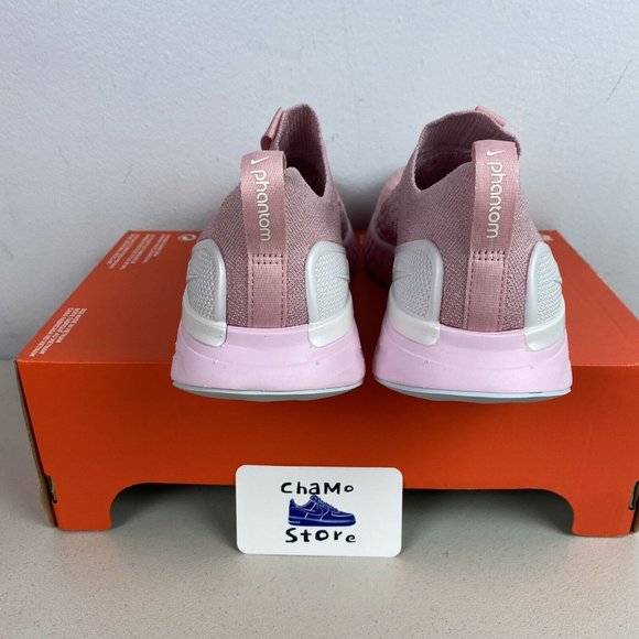 Nike React Phantom Run Flyknit 2 Womens Pink Glaze Laceless Half Box - Picture 4 of 16